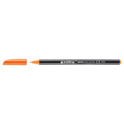 Edding 1200 İnce Uçlu Keçeli Kalem Yuvarlak Uç 1 mm Fosforlu Turuncu