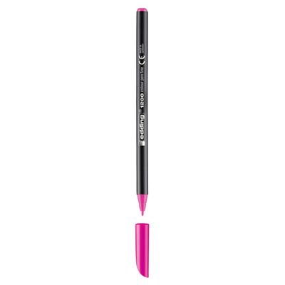 Edding 1200 İnce Uçlu Keçeli Kalem Yuvarlak Uç 1 mm Fosforlu Pembe