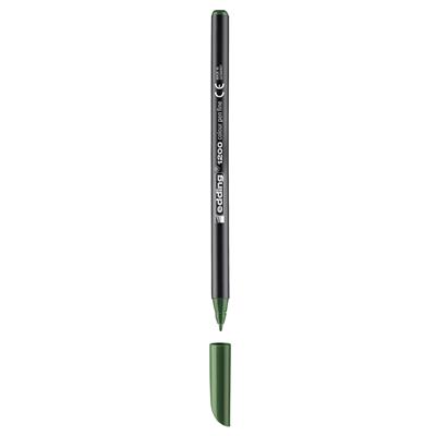 Edding 1200 İnce Uçlu Keçeli Kalem Yuvarlak Uç 1 mm Zeytin Yeşili