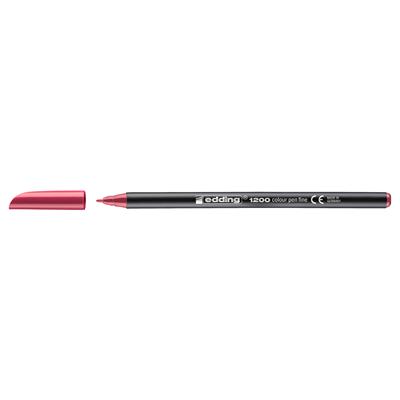 Edding 1200 İnce Uçlu Keçeli Kalem Yuvarlak Uç 1 mm Carmina Kırmızısı