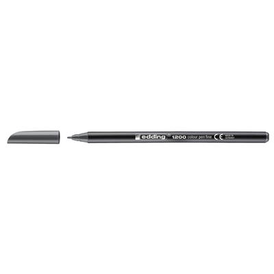 Edding 1200 İnce Uçlu Keçeli Kalem Yuvarlak Uç  1 mm Gri