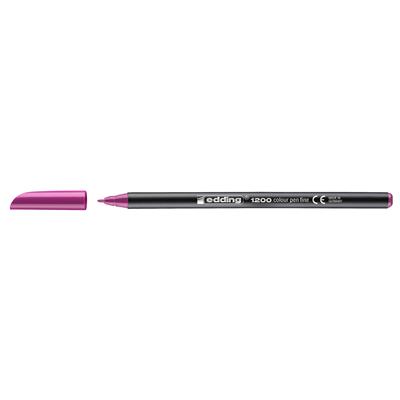 Edding 1200 İnce Uçlu Keçeli Kalem Yuvarlak Uç 1 mm Koyu Pembe