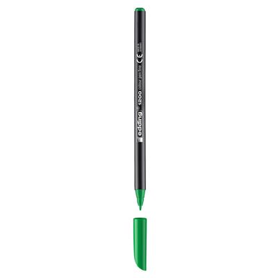 Edding 1200 İnce Uçlu Keçeli Kalem Yuvarlak Uç 1 mm Fosforlu Yeşil