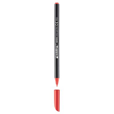 Edding 1200 İnce Uçlu Keçeli Kalem Yuvarlak Uç  1 mm Kırmızı