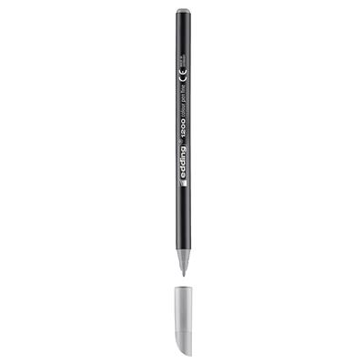 Edding 1200 İnce Uçlu Keçeli Kalem Yuvarlak Uç 1 mm Gümüş