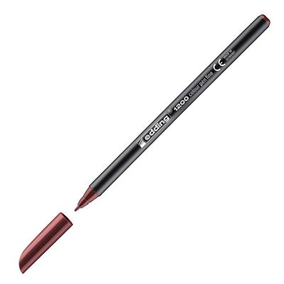 Edding 1200 İnce Uçlu Keçeli Kalem Yuvarlak Uç 1 mm Kirli Kırmızı