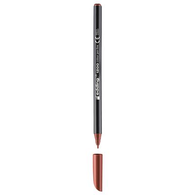 Edding 1200 İnce Uçlu Keçeli Kalem Yuvarlak Uç 1 mm Kahverengi