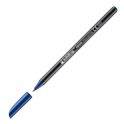 Edding 1200 İnce Uçlu Keçeli Kalem Yuvarlak Uç 1 mm Çelik Mavisi