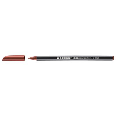 Edding 1200 İnce Uçlu Keçeli Kalem Yuvarlak Uç 1 mm Kahverengi