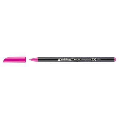 Edding 1200 İnce Uçlu Keçeli Kalem Yuvarlak Uç 1 mm Fosforlu Pembe
