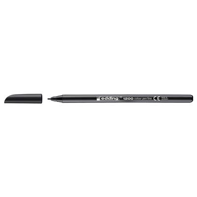 Edding 1200 İnce Uçlu Keçeli Kalem Yuvarlak Uç  1 mm Siyah