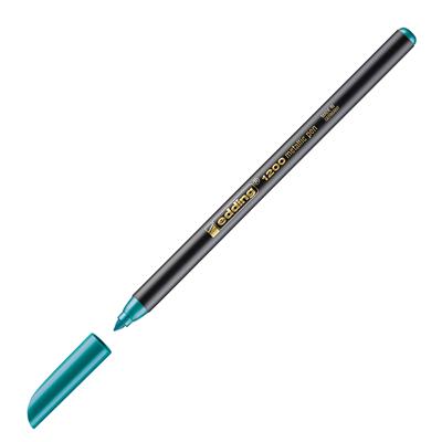 Edding 1200 Metalik Mürekkepli Keçeli Kalem Yuvarlak Uç 1-3 mm Metalik Yeşil