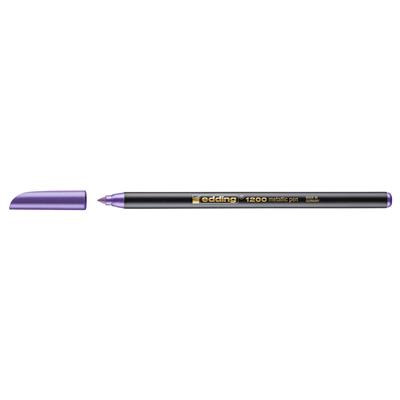 Edding 1200 Metalik Mürekkepli Keçeli Kalem Yuvarlak Uç 1-3 mm Metalik Mor