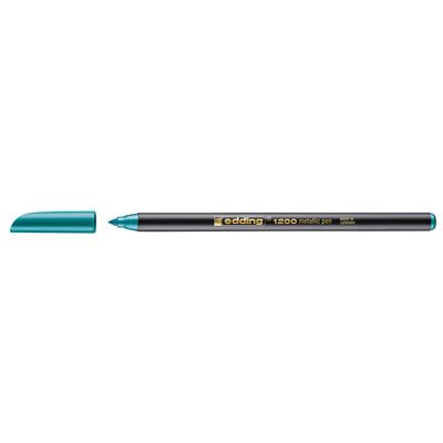 Edding 1200 Metalik Mürekkepli Keçeli Kalem Yuvarlak Uç 1-3 mm Metalik Yeşil