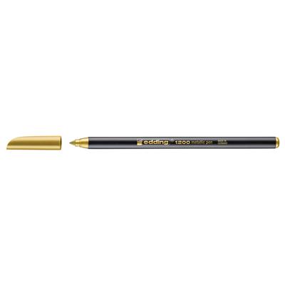 Edding 1200 Metalik Mürekkepli Keçeli Kalem  Yuvarlak Uç 1-3 mm Altın