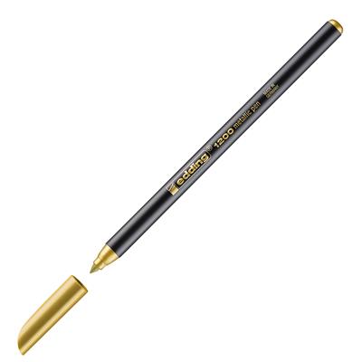 Edding 1200 Metalik Mürekkepli Keçeli Kalem  Yuvarlak Uç 1-3 mm Altın