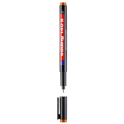 Edding 140 S Çok Amaçlı Asetat Kalemi-Permanent Yuvarlak Uç 0.3 mm Turuncu