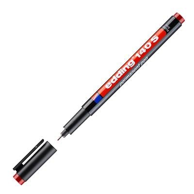 Edding 140 S Çok Amaçlı Asetat Kalemi-Permanent  Yuvarlak Uç 0.3 mm Kırmızı