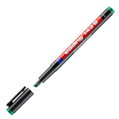 Edding 143 B Çok Amaçlı Asetat Kalemi - Permanent  Kesik Uç 1-3 mm Yeşil