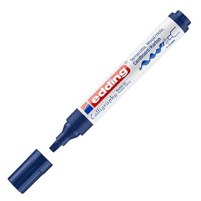 Edding 1455 Esnek Uçlu Kaligrafi Markörü 1-5 mm Uç Çelik Mavisi