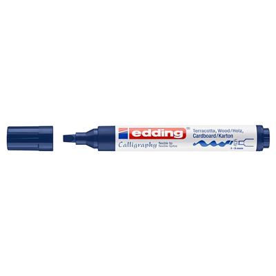 Edding 1455 Esnek Uçlu Kaligrafi Markörü 1-5 mm Uç Çelik Mavisi