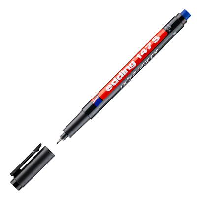 Edding 147 S Çok Amaçlı Asetat Kalemi - Silgili  Yuvarlak Uç 0.3 mm Siyah