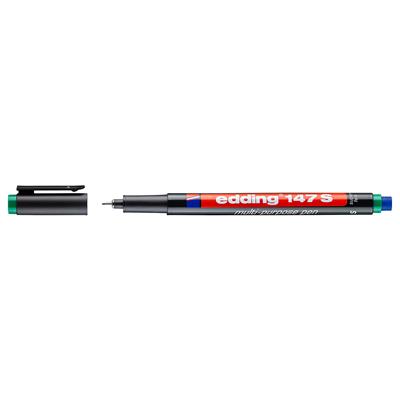 Edding 147 S Çok Amaçlı Asetat Kalemi - Silgili Yuvarlak Uç 0.3 mm Yeşil
