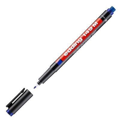 Edding 149 M Çok Amaçlı Asetat Kalemi - Silgili  Yuvarlak Uç 1 mm Mavi
