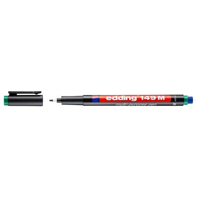 Edding 149 M Çok Amaçlı Asetat Kalemi - Silgili Yuvarlak Uç 1 mm Yeşil