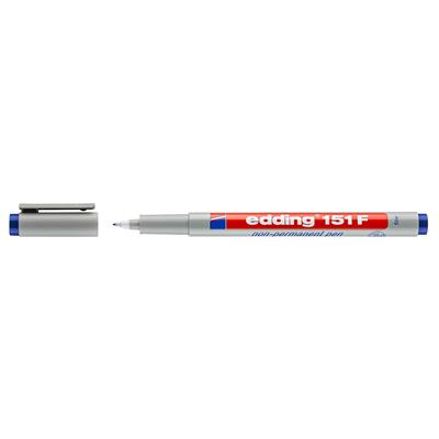 Edding 151 F Çok Amaçlı Asetat Kalemi - Silinebilir,  Mavi