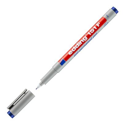 Edding 151 F Çok Amaçlı Asetat Kalemi - Silinebilir,  Mavi