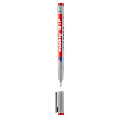 Edding 151 F Çok Amaçlı Asetat Kalemi - Silinebilir,  Kırmızı