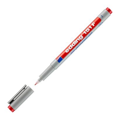 Edding 151 F Çok Amaçlı Asetat Kalemi - Silinebilir,  Kırmızı
