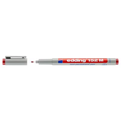 Edding 152 M Çok Amaçlı Asetat Kalemi - Silinebilir,  Kırmızı