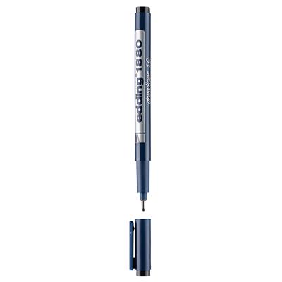 Edding 1880 Teknik Çizim Kalemi Plastik Uç 1 mm Si yah