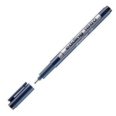 Edding 1880 Teknik Çizim Kalemi Plastik Uç 1 mm Si yah