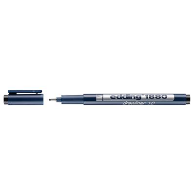 Edding 1880 Teknik Çizim Kalemi Plastik Uç 1 mm Si yah