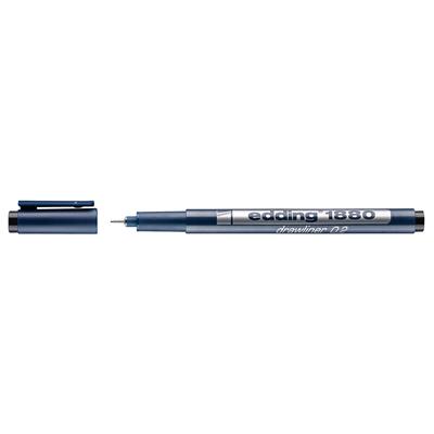 Edding 1880 Teknik Çizim Kalemi Plastik Uç 0.2 mm  Siyah