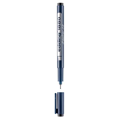 Edding 1880 Teknik Çizim Kalemi Plastik Uç 0.6 mm  Siyah