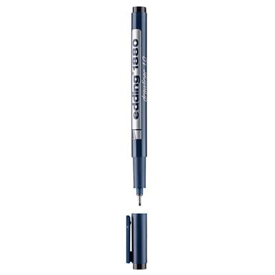 Edding 1880 Teknik Çizim Kalemi Plastik Uç 1 mm Si yah