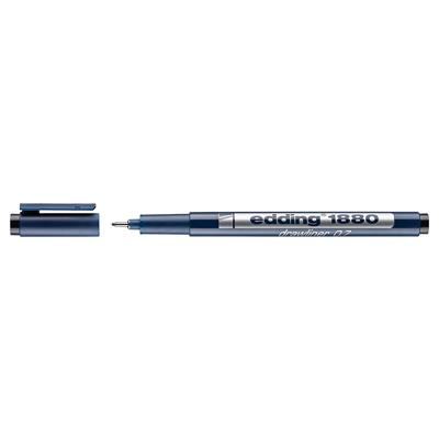 Edding 1880 Teknik Çizim Kalemi Plastik Uç 0.7 mm  Siyah