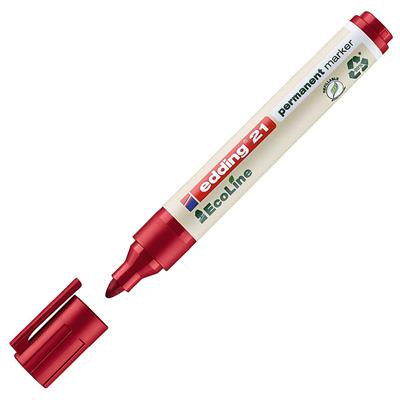 Edding 21 Ecoline Permanent Markör Yuvarlak Uç  1.5-3 mm Kırmızı