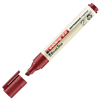 Edding 22 Ecoline Permanent Markör Kesik Uç 1-5 mm  Kırmızı