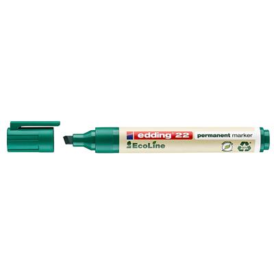 Edding 22 Ecoline Permanent Markör Kesik Uç 1-5 mm  Yeşil