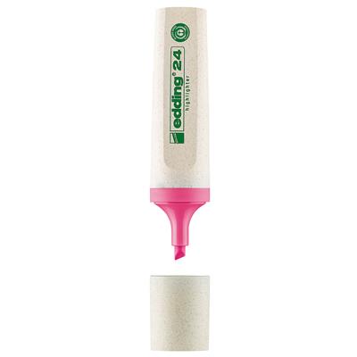 Edding 24 Ecoline Fosforlu Kalem Kesik Uç  2-5 mm Pembe