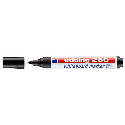 Edding 260 Beyaz Yazı Tahtası Kalemi Yuvarlak Uç  1.5-3 mm Siyah