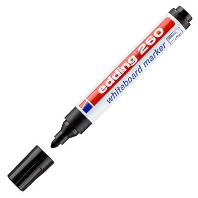 Edding 260 Beyaz Yazı Tahtası Kalemi Yuvarlak Uç  1.5-3 mm Siyah