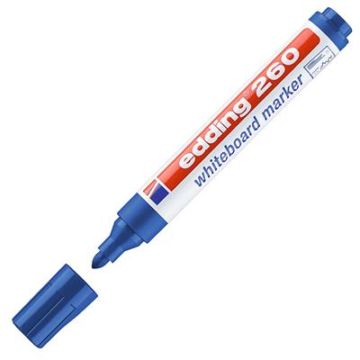 Edding 260 Beyaz Yazı Tahtası Kalemi Yuvarlak Uç  1.5-3 mm Mavi