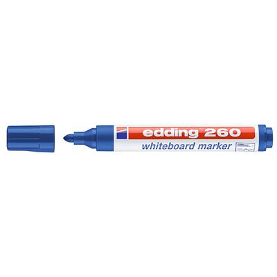Edding 260 Beyaz Yazı Tahtası Kalemi Yuvarlak Uç  1.5-3 mm Mavi