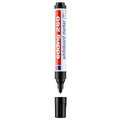 Edding 260 Beyaz Yazı Tahtası Kalemi Yuvarlak Uç  1.5-3 mm Siyah